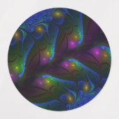 Kleurrijke Lichtgevende Abstracte Moderne Trippy F Labels (Design 1)