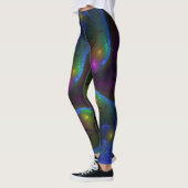 Kleurrijke Lichtgevende Abstracte Moderne Trippy F Leggings (Links)