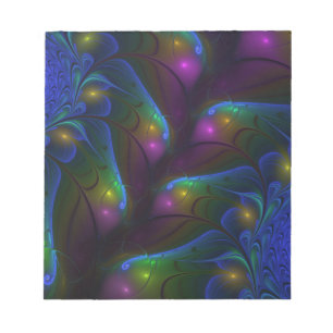 Kleurrijke Lichtgevende Abstracte Moderne Trippy F Notitieblok