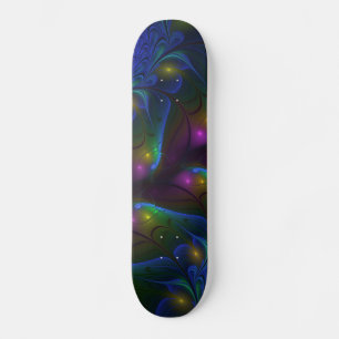 Kleurrijke Lichtgevende Abstracte Moderne Trippy F Persoonlijk Skateboard