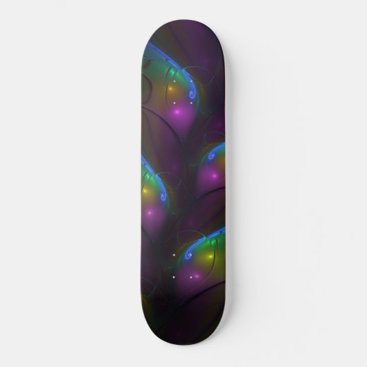 Kleurrijke Lichtgevende Abstracte Moderne Trippy F Persoonlijk Skateboard (Voorkant)