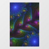 Kleurrijke Lichtgevende Abstracte Moderne Trippy F Raamsticker (Vel)