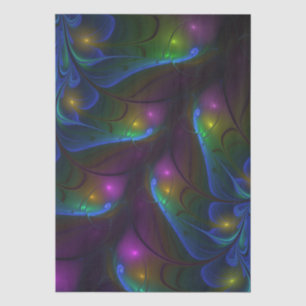 Kleurrijke Lichtgevende Abstracte Moderne Trippy F Tissuepapier