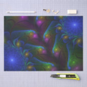 Kleurrijke Lichtgevende Abstracte Moderne Trippy F Tissuepapier (Craft)