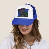 Kleurrijke Lichtgevende Abstracte Moderne Trippy F Trucker Pet (In situ)