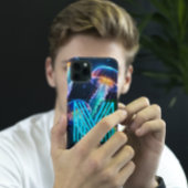 Kleurrijke Lichtgevende Neon Blauw Monogram Telefo Case-Mate iPhone Case