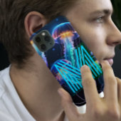 Kleurrijke Lichtgevende Neon Blauw Monogram Telefo Case-Mate iPhone Case