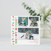 Kleurrijke Lichtjes Prettig + Leuke Foto Kaart (Staand voorkant)