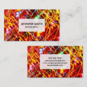 Kleurrijke Lichtsporen Visitekaartje (Voorkant / Achterkant)