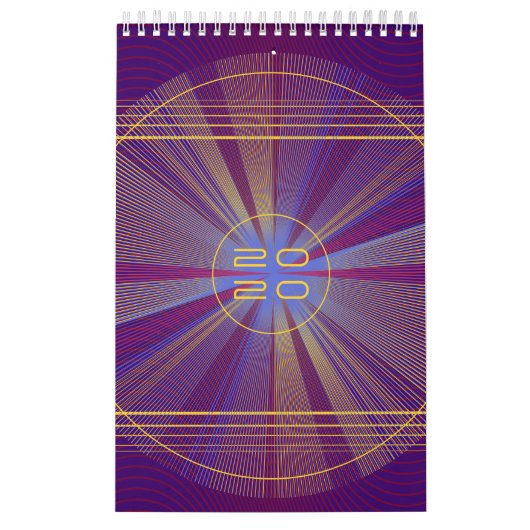 Kleurrijke lichtstralen, abstract & psychedelische kalender (Hoes)