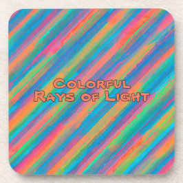 Kleurrijke lichtstralen bier onderzetter