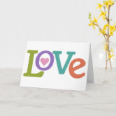 Kleurrijke liefde aangepaste wenskaart kaart (Gele Bloem)