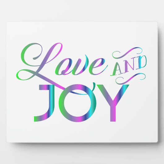 Kleurrijke Liefde En Vreugde Fotoplaat (Voorkant)