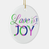 Kleurrijke Liefde En Vreugde Keramisch Ornament (Rechts)