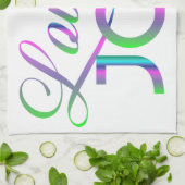 Kleurrijke Liefde En Vreugde Theedoek (Gevouwen)