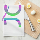 Kleurrijke Liefde En Vreugde Theedoek (Quarter Fold)