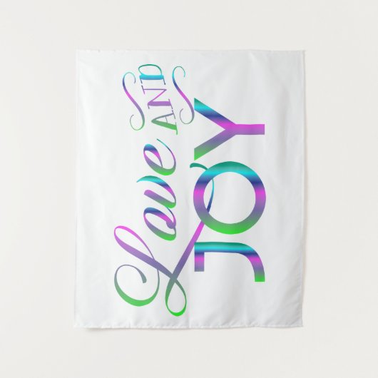 Kleurrijke Liefde En Vreugde Wandkleed (Voorkant)