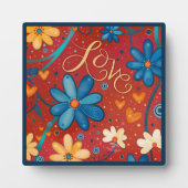 Kleurrijke Liefde Inspirerend Bloemen  Custom Fotoplaat (Voorkant)