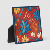 Kleurrijke Liefde Inspirerend Bloemen  Custom Fotoplaat (Voorkant)