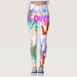 Kleurrijke LIEFDE Leggings