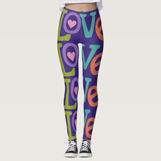Kleurrijke Liefde leggings (Voorkant)