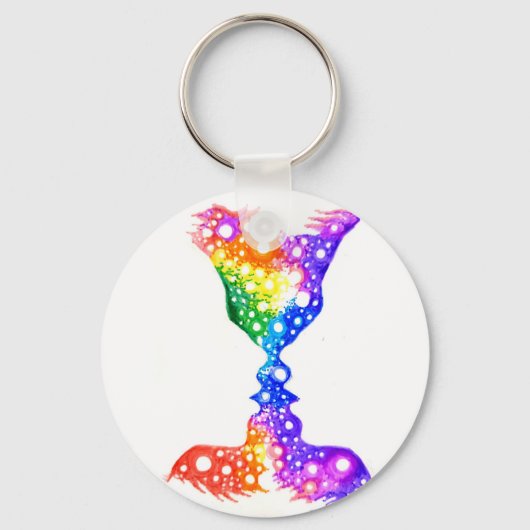 Kleurrijke liefde sleutelhanger (Voorkant)