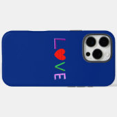 Kleurrijke liefde typografie Case-Mate iPhone case (Achterkant (horizontaal))