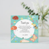 Kleurrijke Lieve Bugs Kinderverjaardag Bedankkaart (Staand voorkant)