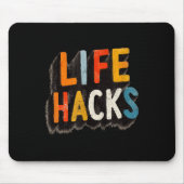 Kleurrijke Life Hacks Embleem Muismat (Voorkant)