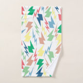 Kleurrijke Lightning Y2K Indie Levendige Badkamers Bad Handdoek (Handdoek)