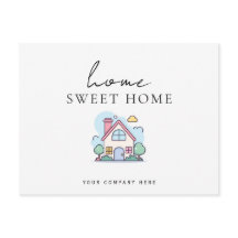 Kleurrijke lijn Home Sweet Home Nieuwe huiseigenaa