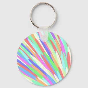 Kleurrijke Lijnen Abstract Ontwerp Sleutelhanger