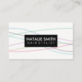 Kleurrijke lijnen / Afspraak Afsprakenkaartje (Voorkant)