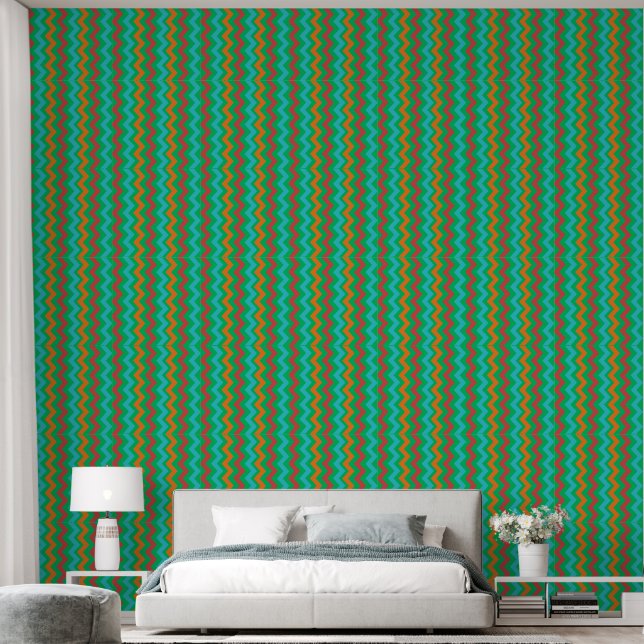 Kleurrijke lijnen behang (Slaapkamer)