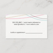 Kleurrijke lijnen / Benoeming Afsprakenkaartje (Achterkant)