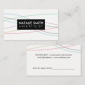 Kleurrijke lijnen / Benoeming Afsprakenkaartje (Voorkant / Achterkant)