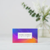 Kleurrijke lijnen en golven Abstract Afsprakenkaartje (Staand voorkant)