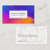 Kleurrijke lijnen en golven Abstract Afsprakenkaartje (Voorkant / Achterkant)