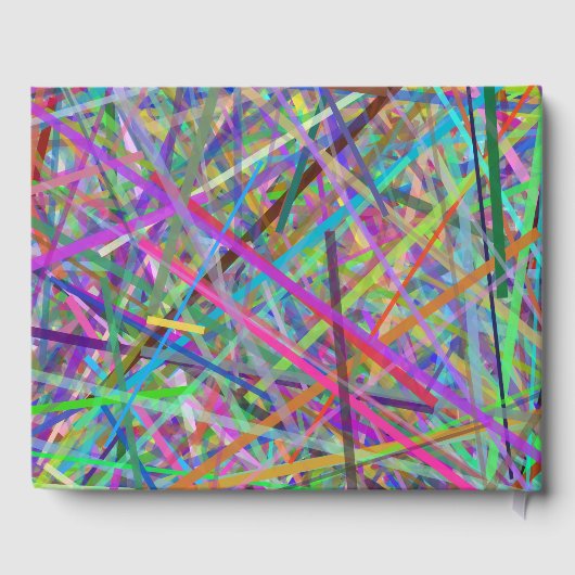 Kleurrijke lijnen Family Reunion Guest Book Gastenboek (Achterkant)