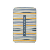 Kleurrijke lijnen minimalistisch badmat (Voorkant Verticaal)