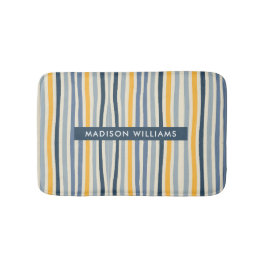 Kleurrijke lijnen minimalistisch badmat