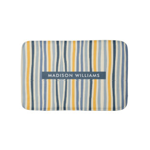 Kleurrijke lijnen minimalistisch badmat