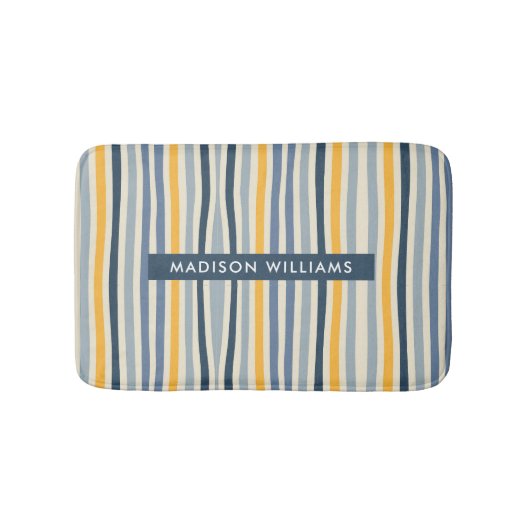 Kleurrijke lijnen minimalistisch badmat (Voorkant)