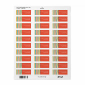 Kleurrijke Lijnen Moderne Bloemen Label (Full Sheet)