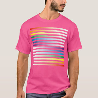 Kleurrijke Lijnen Regenboog Kleurrijke Banden grap T-shirt