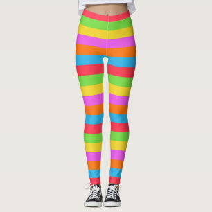 Kleurrijke Lijnen Regenboog Patel Kleur Leggings