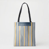 Kleurrijke lijnen tote bag (Voorkant)