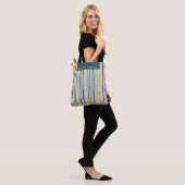 Kleurrijke lijnen tote bag (Op model)