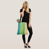 Kleurrijke Lijnen Tote Bag (Op model)
