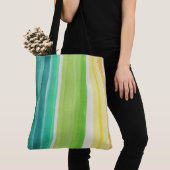 Kleurrijke Lijnen Tote Bag (Dichtbij)